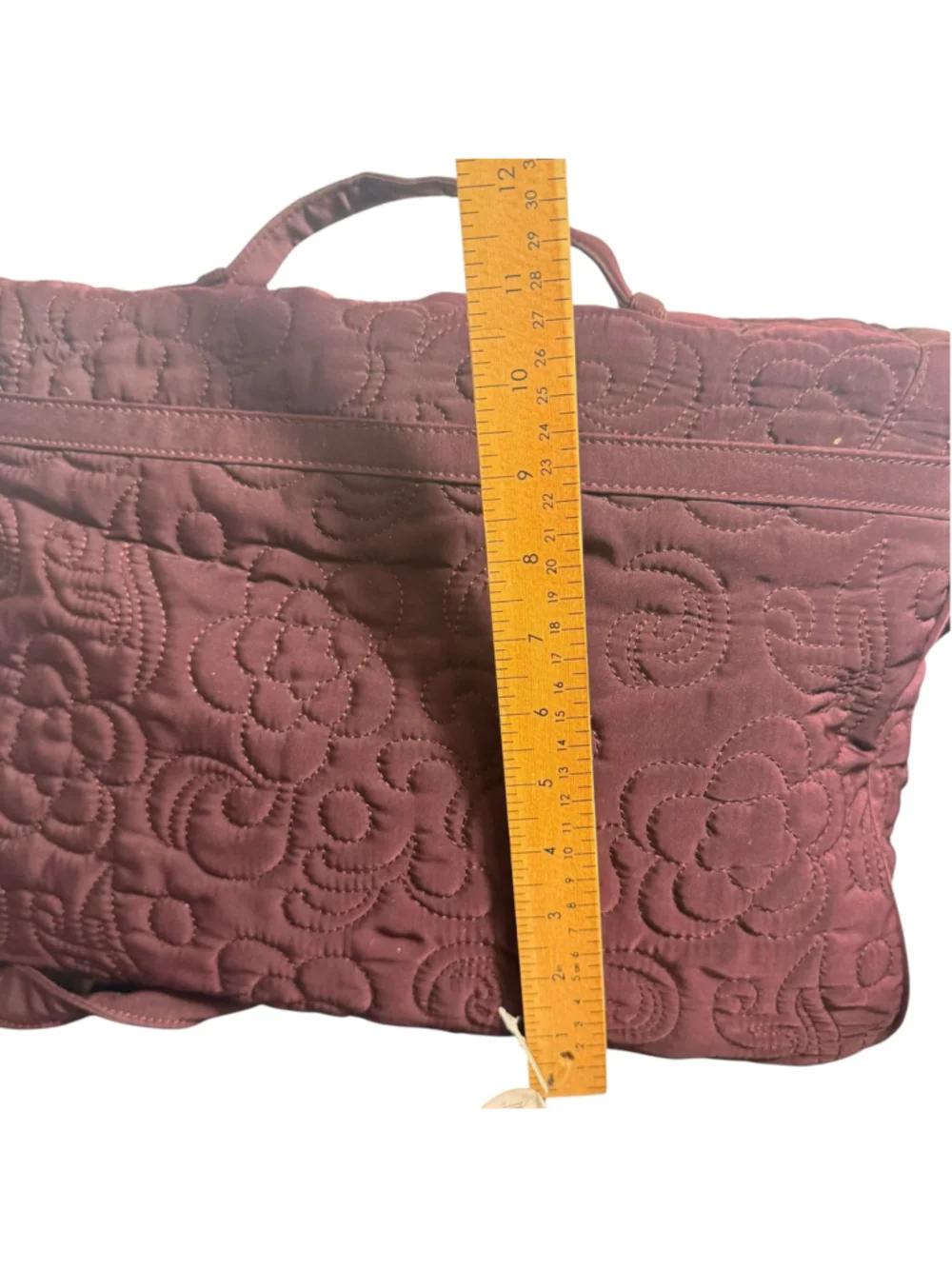 Vera Bradley Retired Plum Purple Quilted Microfiber Laptop Attache Bag